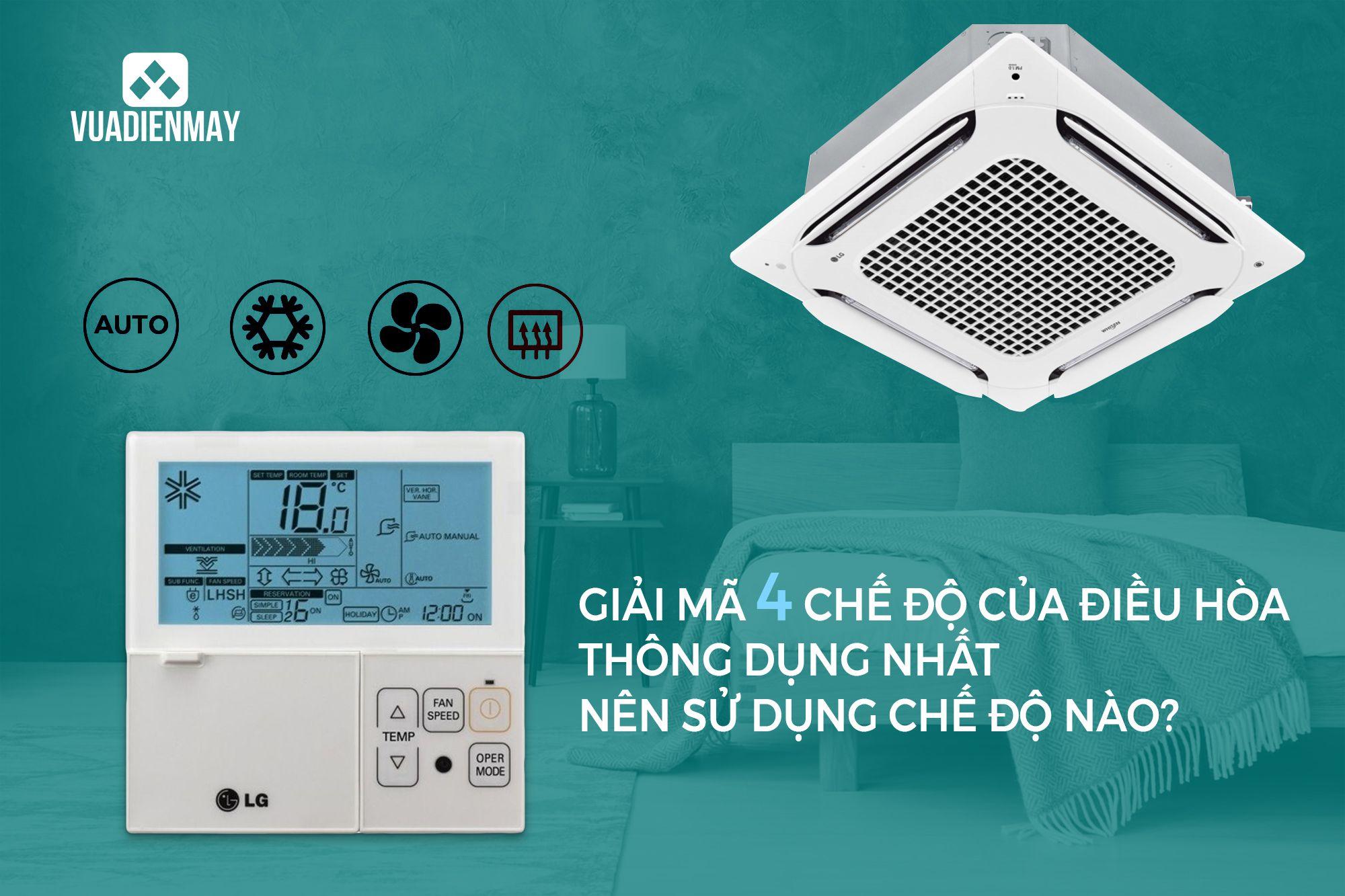 GIẢI MÃ CHẾ ĐỘ CỦA ĐIỀU HÒA THÔNG DỤNG NHẤT, NÊN SỬ DỤNG CHẾ ĐỘ NÀO?