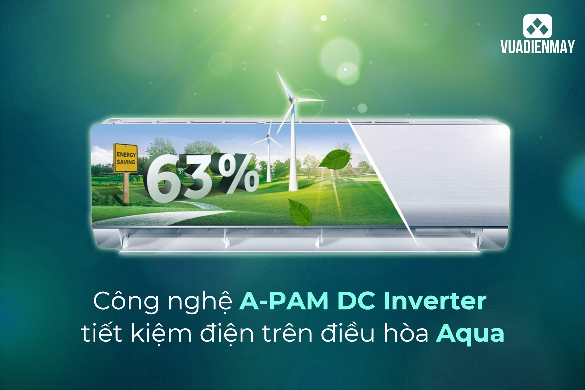 CÔNG NGHỆ A-PAM DC INVERTER TIẾT KIỆM ĐIỆN TRÊN ĐIỀU HÒA AQUA