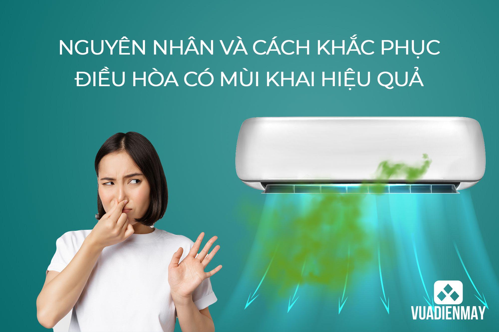 NGUYÊN NHÂN VÀ CÁCH KHẮC PHỤC ĐIỀU HÒA CÓ MÙI KHAI HIỆU QUẢ