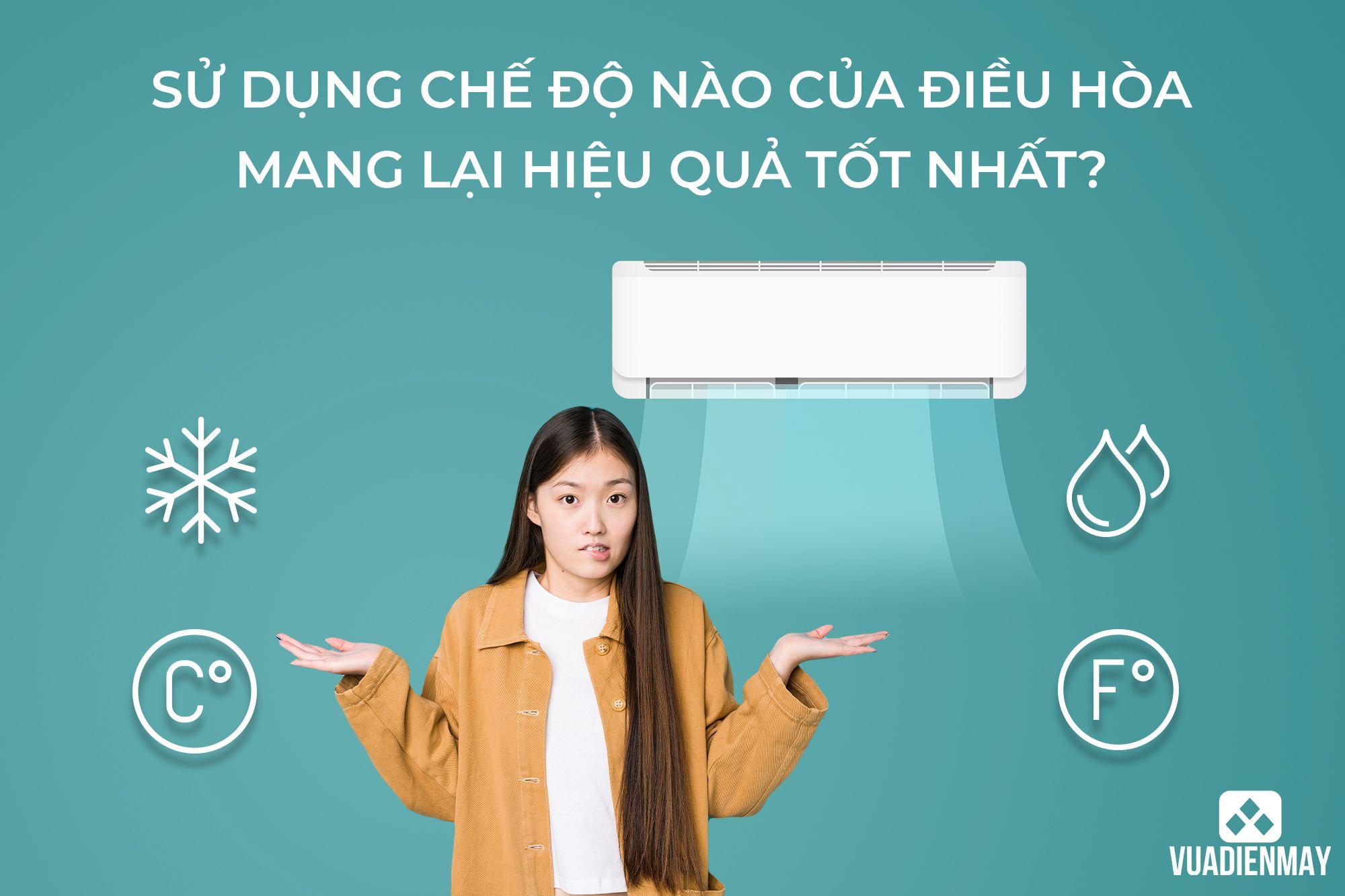SỬ DỤNG CHẾ ĐỘ NÀO CỦA ĐIỀU HÒA MANG LẠI HIỆU QUẢ TỐT NHẤT?