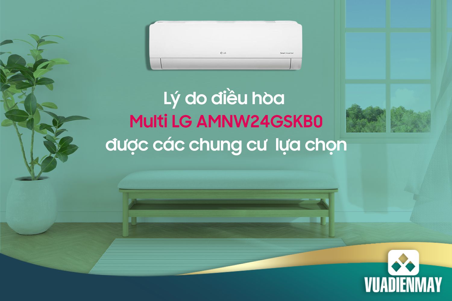điều hòa Multi LG AMNW24GSKB0 1